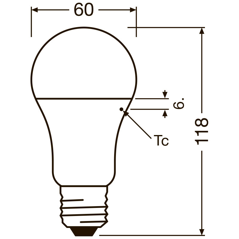 dimension ampoule LED LEDVANCE